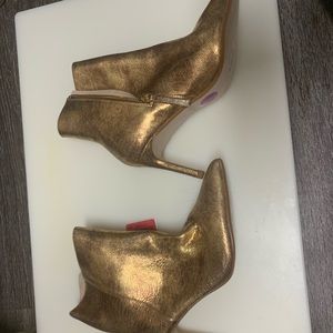 Zara gold booties